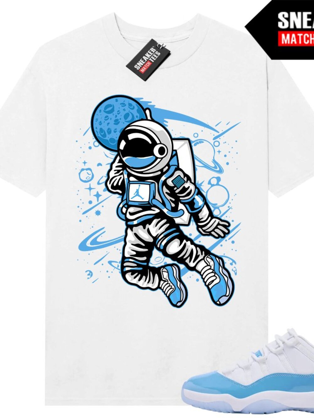 UNC 11 Low Shirt To Match -Moonman Dunk- Sneaker Match Tees